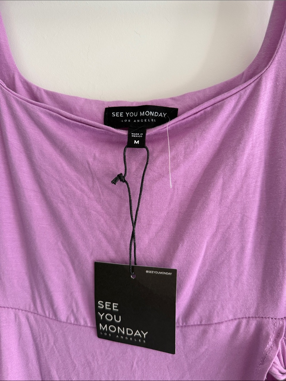 See You Monday Lavender Wrap-Style Midi Dress - Picture 3 of 7